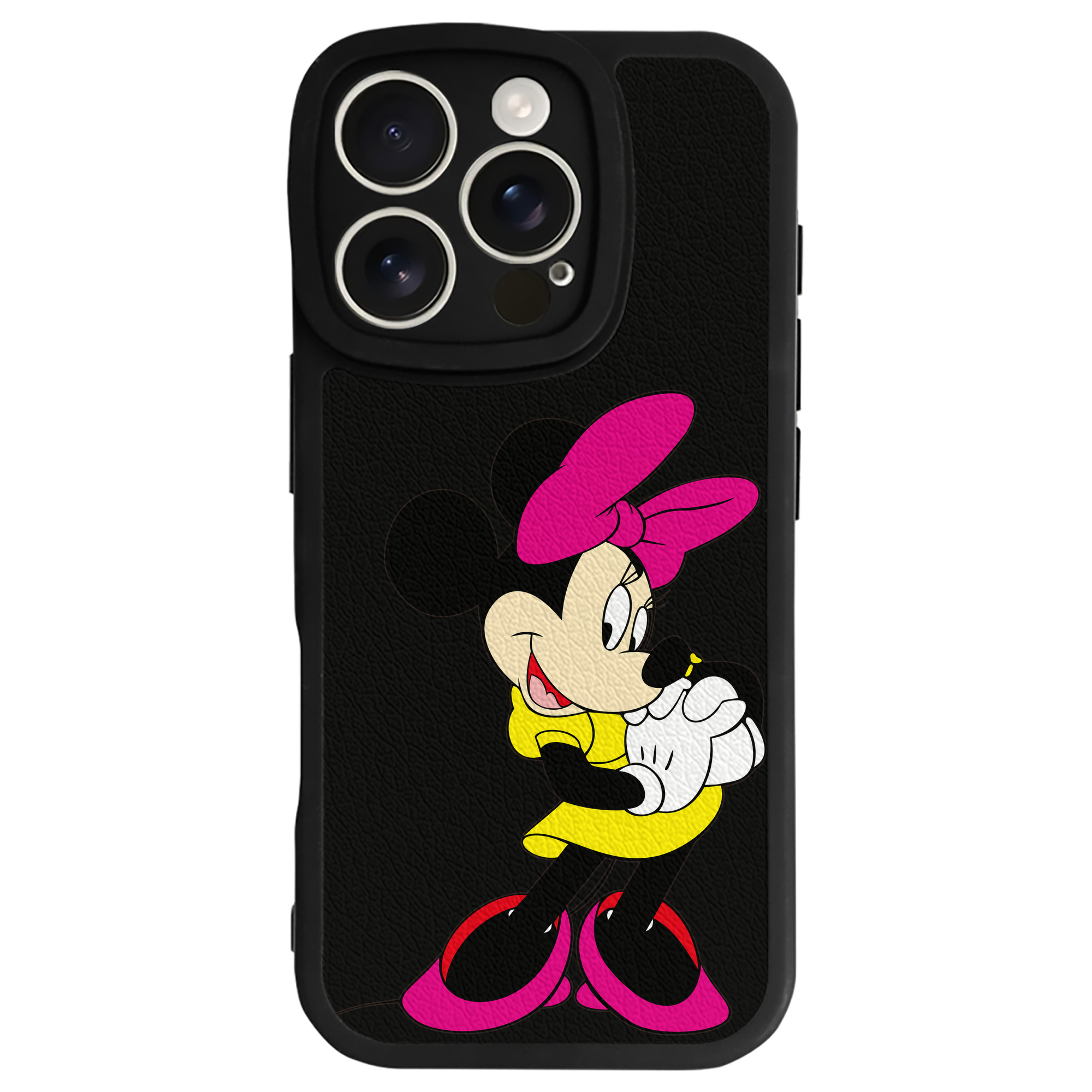 （画像用） ミッキーマウス Mickey Mouse 【iPhone 16シリーズ対応】シリコンスマホケース（レザー調） 材質：シリコン